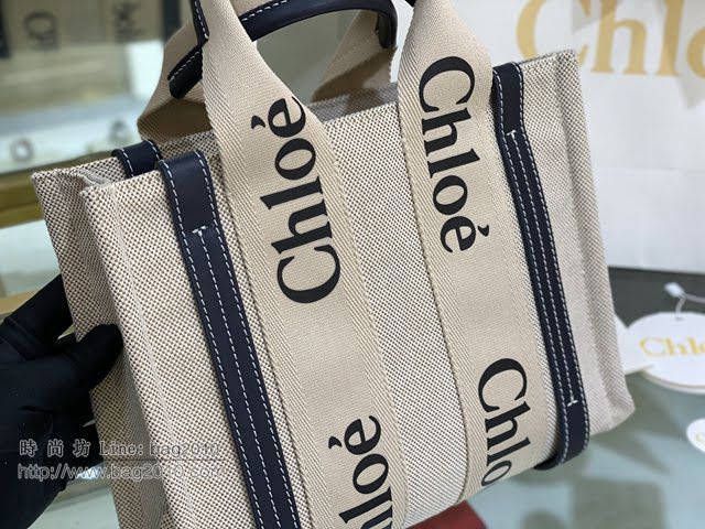 Chloe女包 克洛伊經典Woody Tote小號手袋 Chloe帆布托特包購物袋  jjh1249
